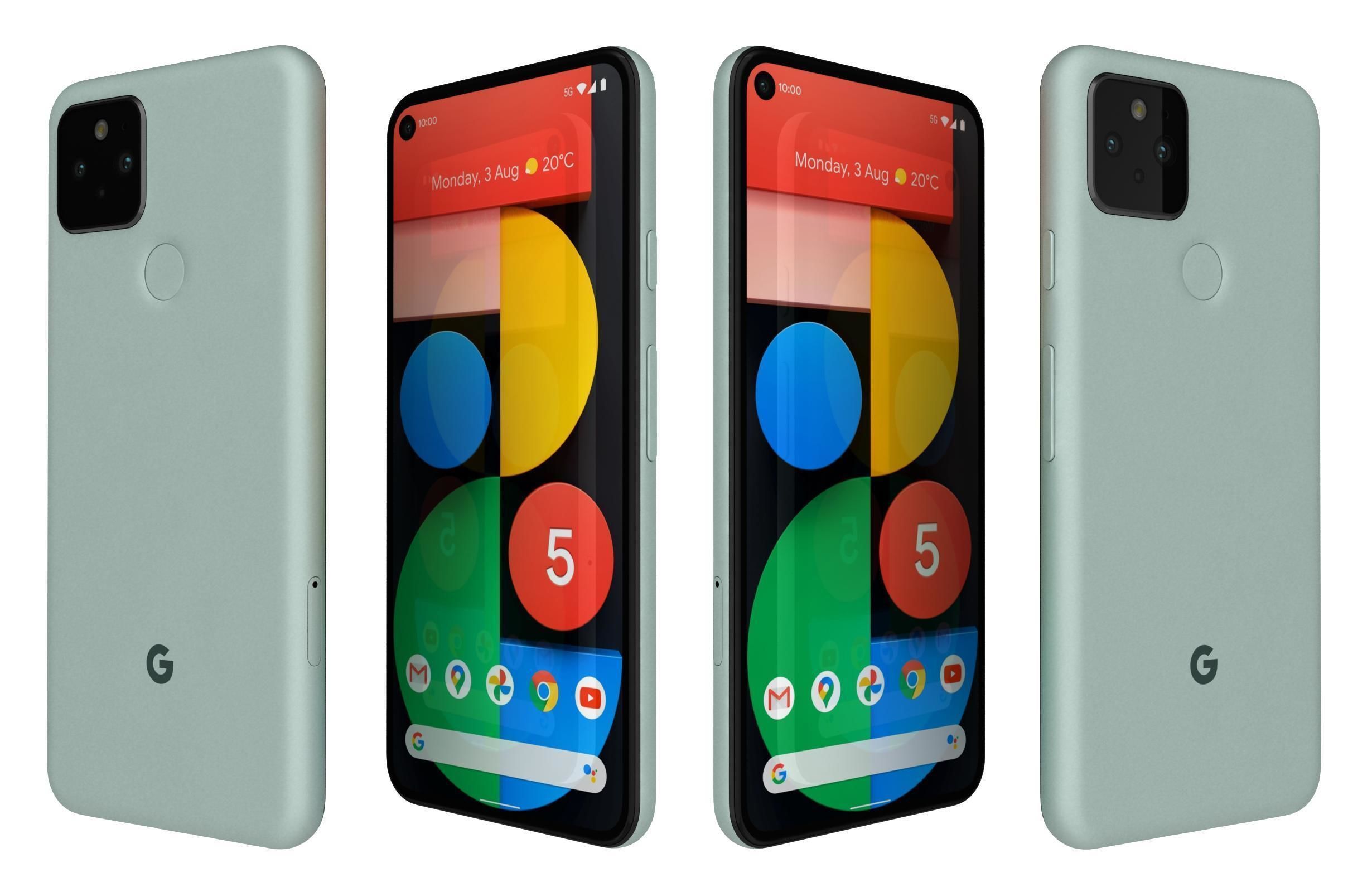 Google Pixel 5 Sorta Sage 3D model_3