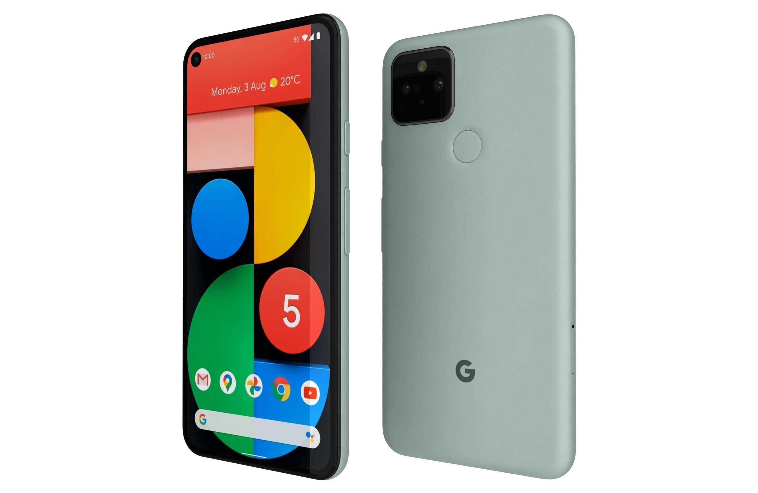 Google Pixel 5 Sorta Sage 3D model_8