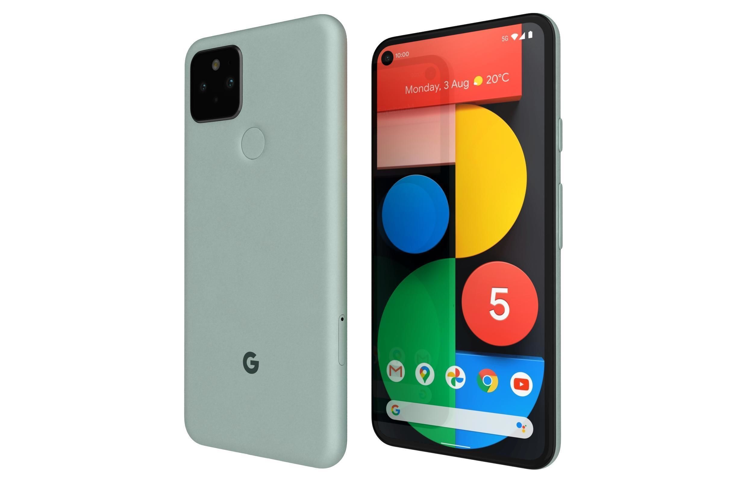 Google Pixel 5 Sorta Sage 3D model_9