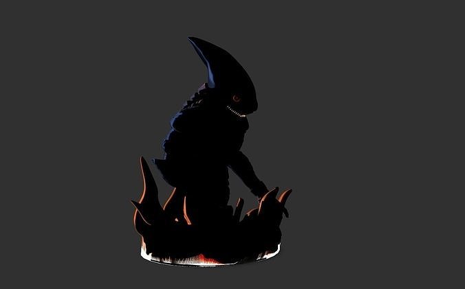 The flame demon in the depths of hell 3D print model