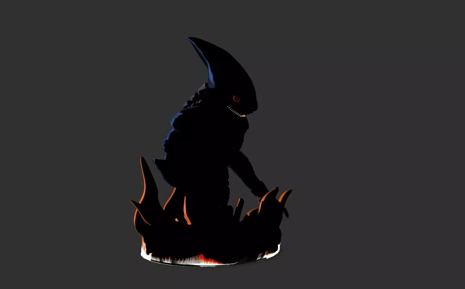 The flame demon in the depths of hell 3D print model_0