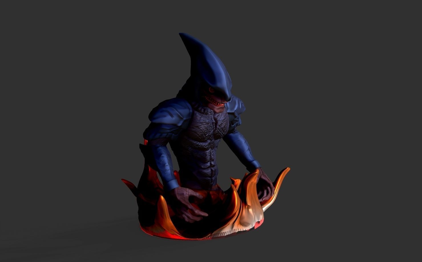 The flame demon in the depths of hell 3D print model_1