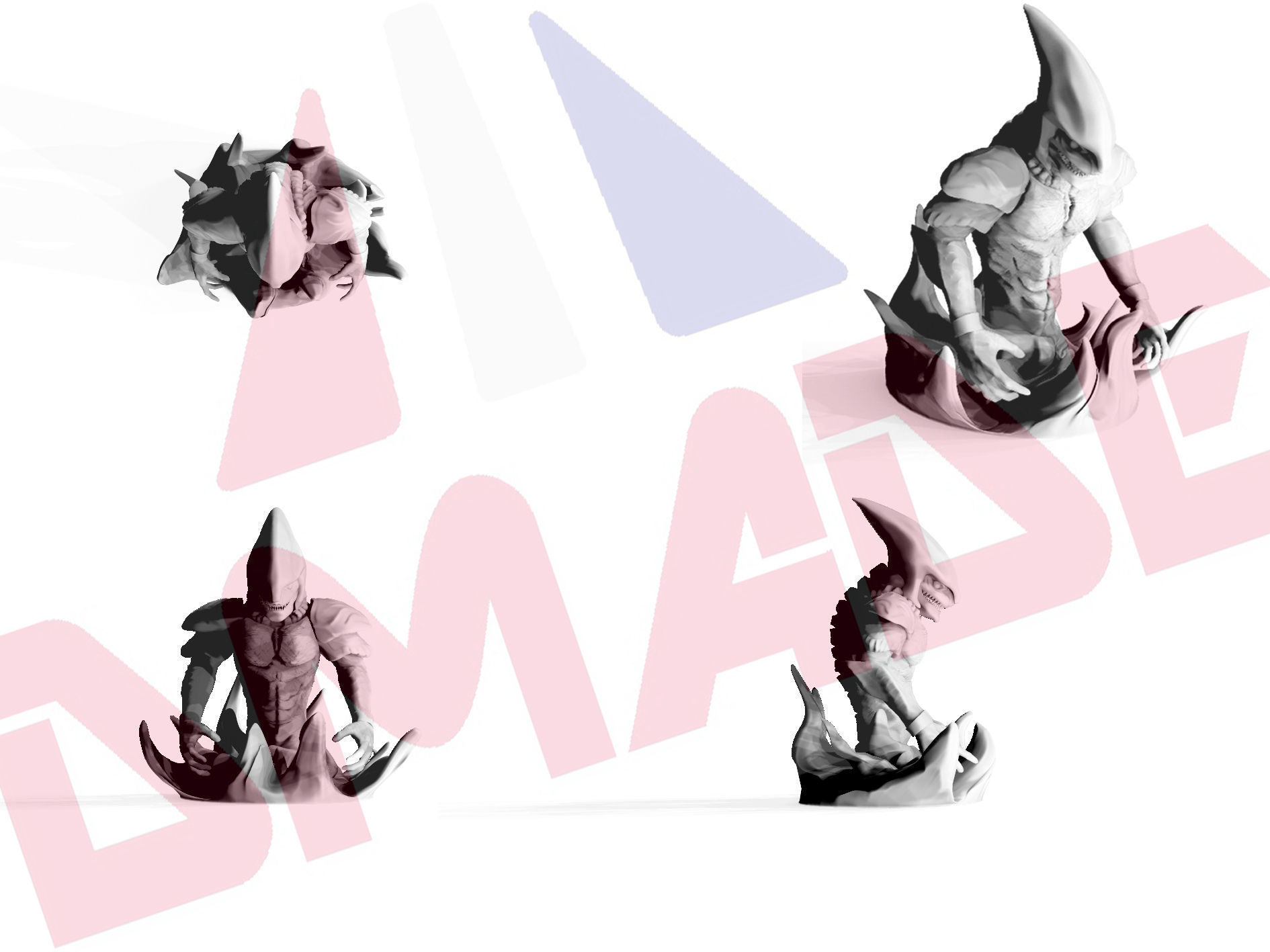 The flame demon in the depths of hell 3D print model_6