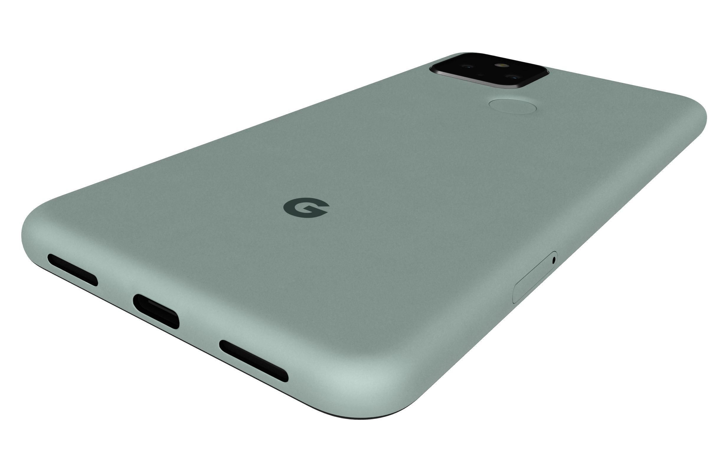 Google Pixel 5 Just Black And Sorta Sage 3D model_18