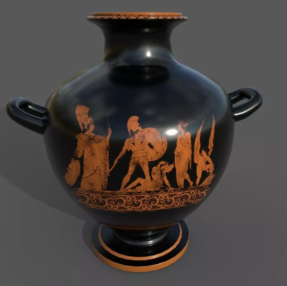 Greek Amphora Free low-poly 3D model