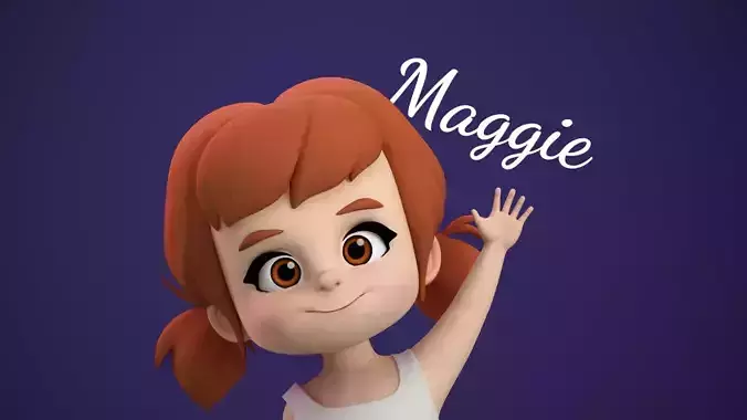 Maggie cartoon Girl Kid Cartoon Character