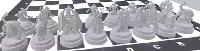 muertos vivientes ajedrez  3D print model