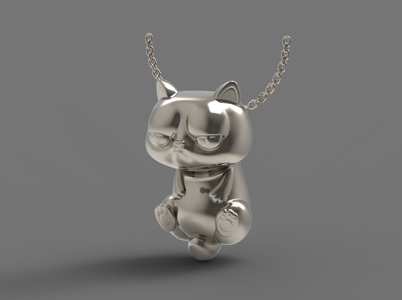 Pendant CAT N - 252 3D print model_6