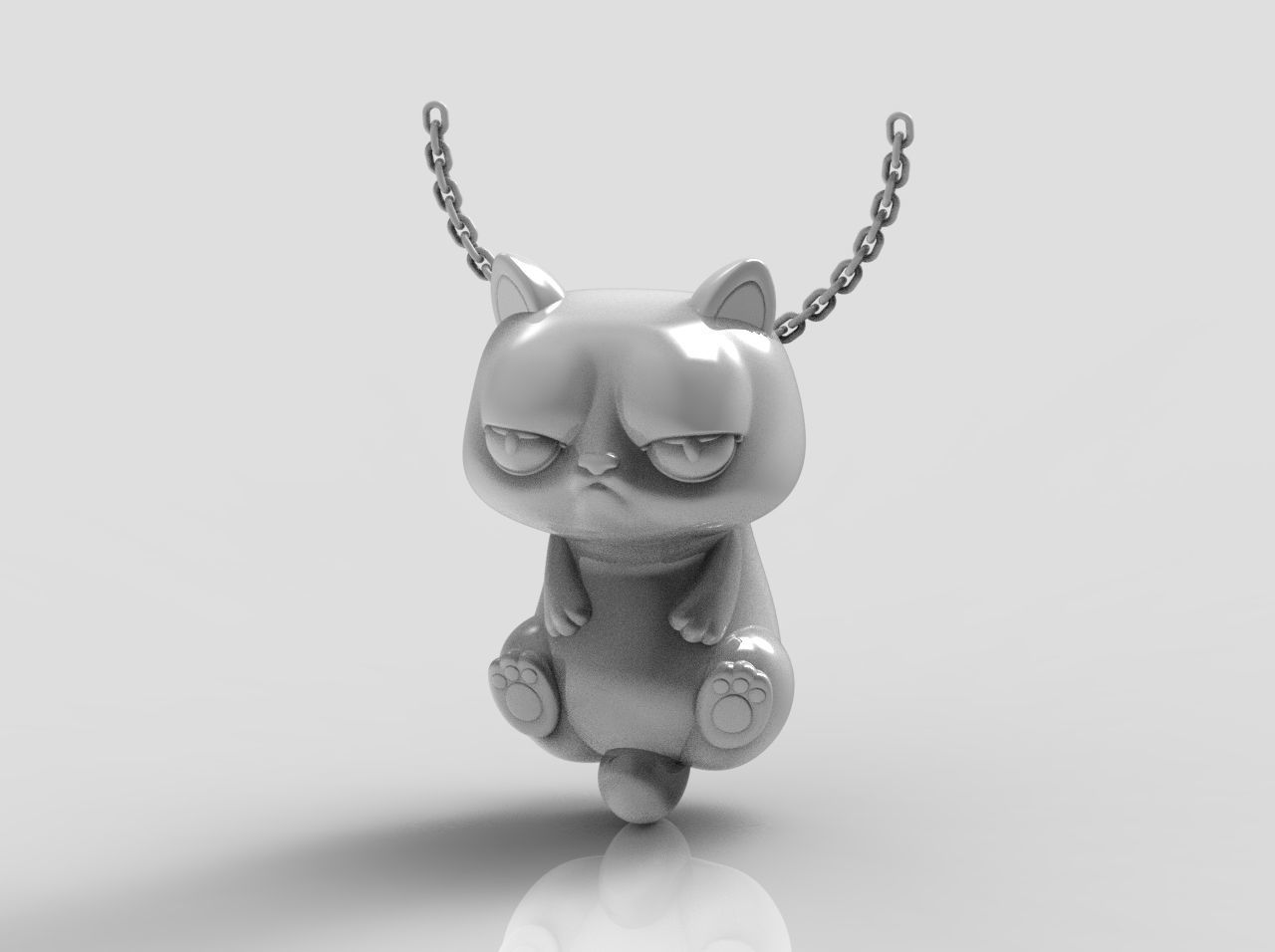 Pendant CAT N - 252 3D print model_4