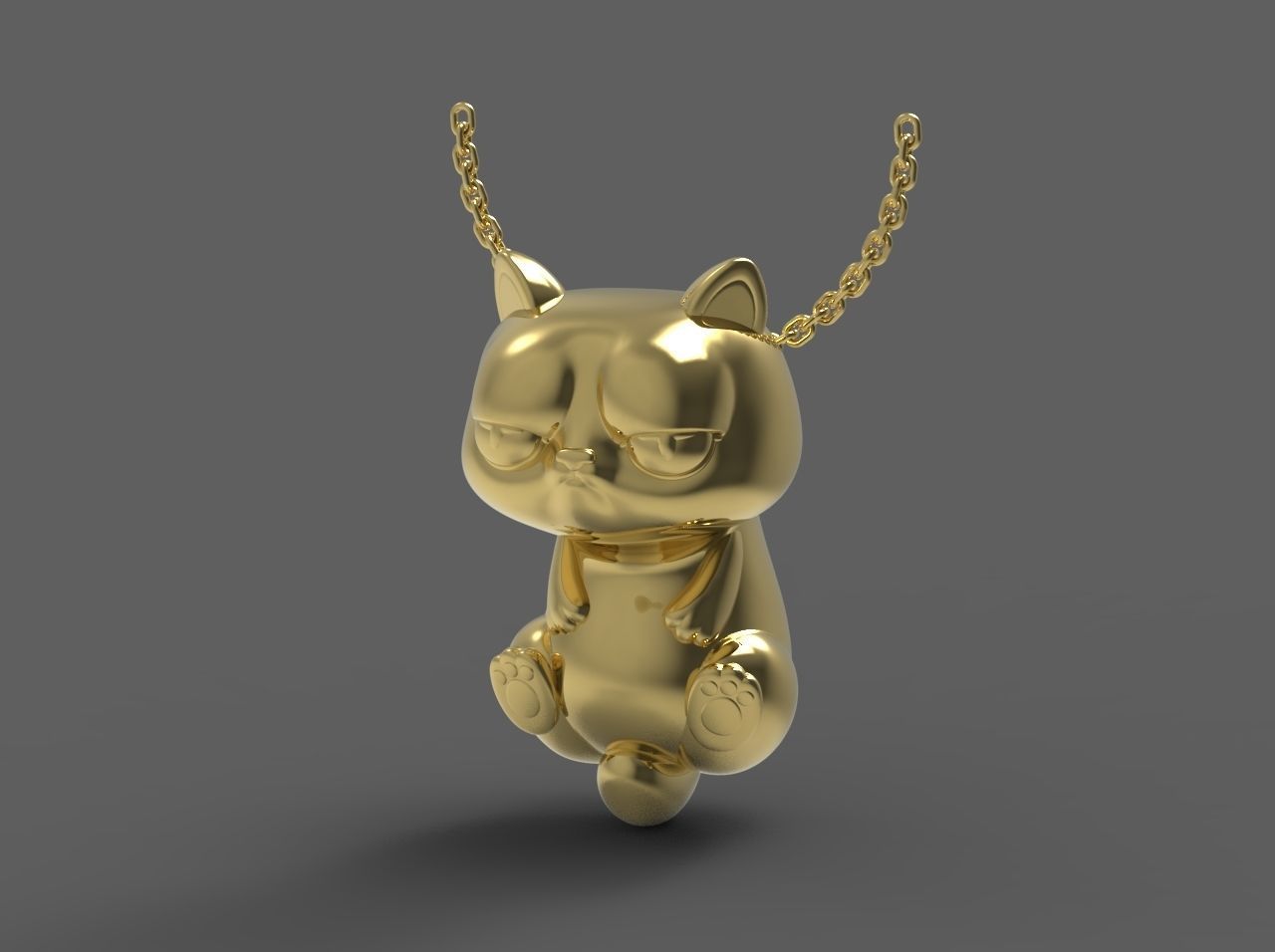 Pendant CAT N - 252 3D print model_5