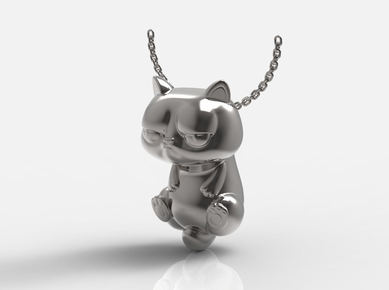 Pendant CAT N - 252 3D print model_3