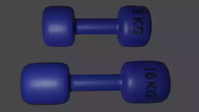 Agirlik pair of dumbbells Low-poly 3D model