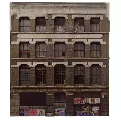 Derelict wall-1 3D model