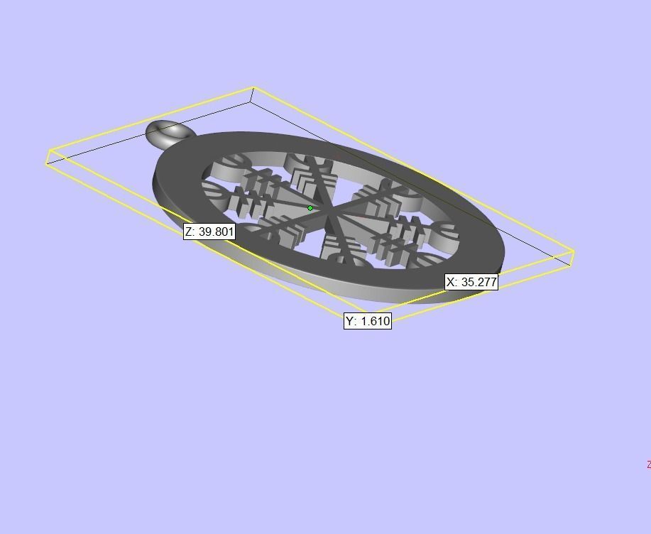 Scandinavian Runic Medal Round Shape with Cutouts 3D print model_6