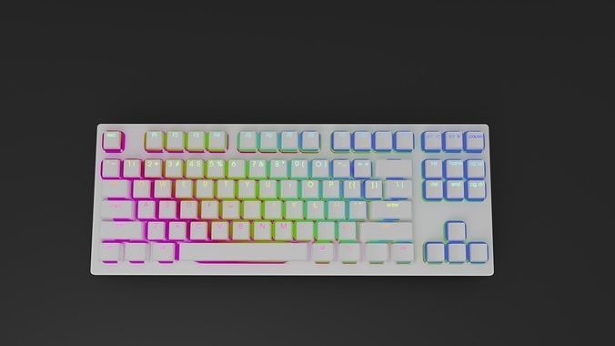 Rainbow Keyboard Free 3D model