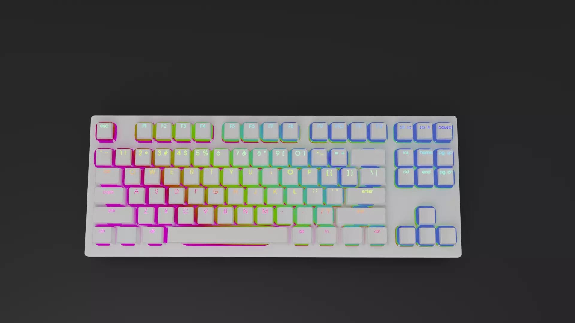 Rainbow Keyboard Free 3D model