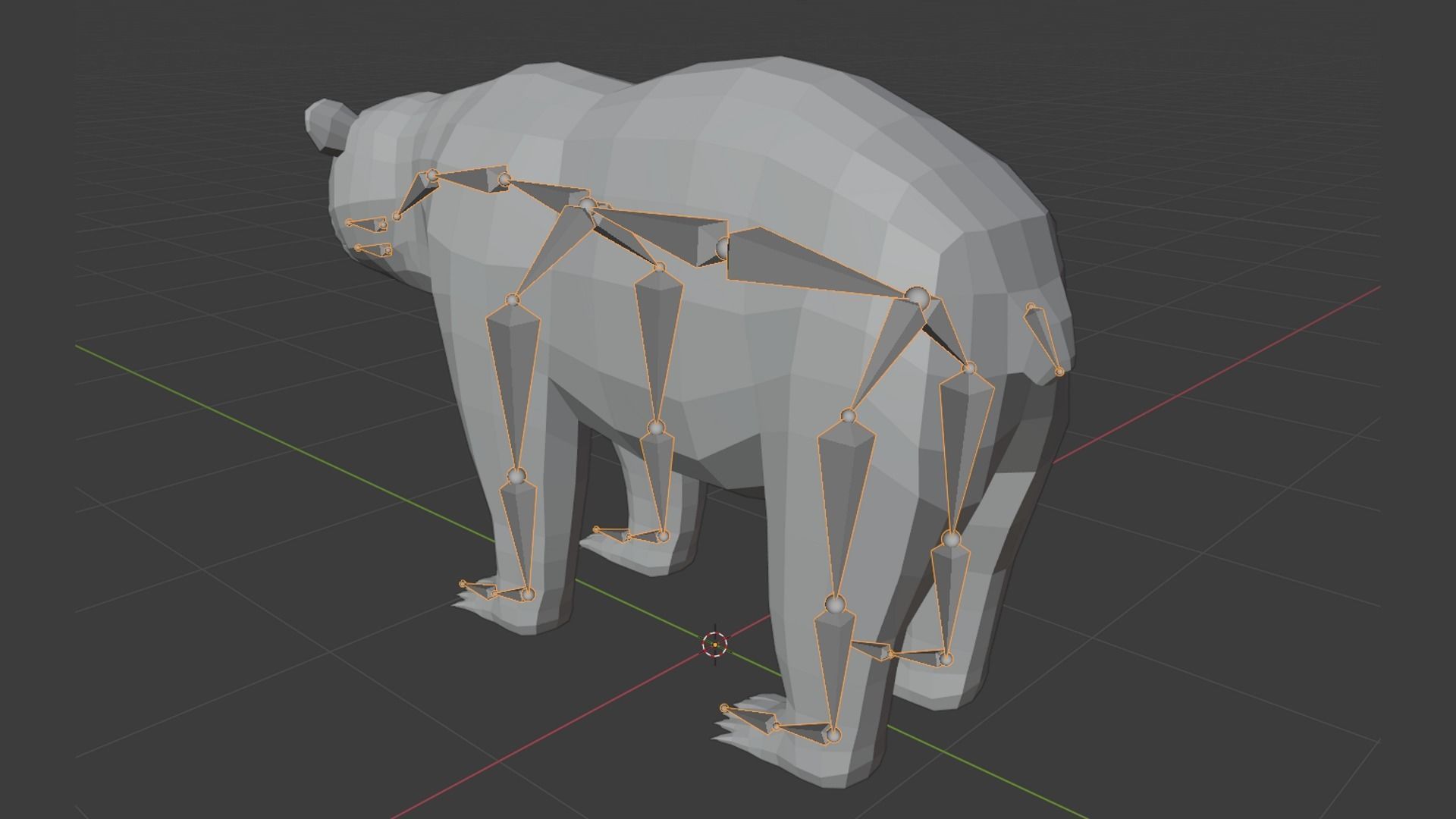 Brown Bear - Low-poly Low-poly 3D model_16