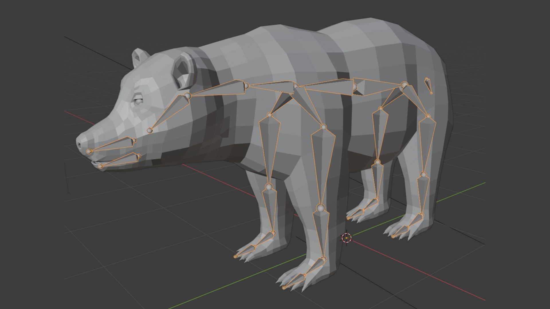 Brown Bear - Low-poly Low-poly 3D model_15