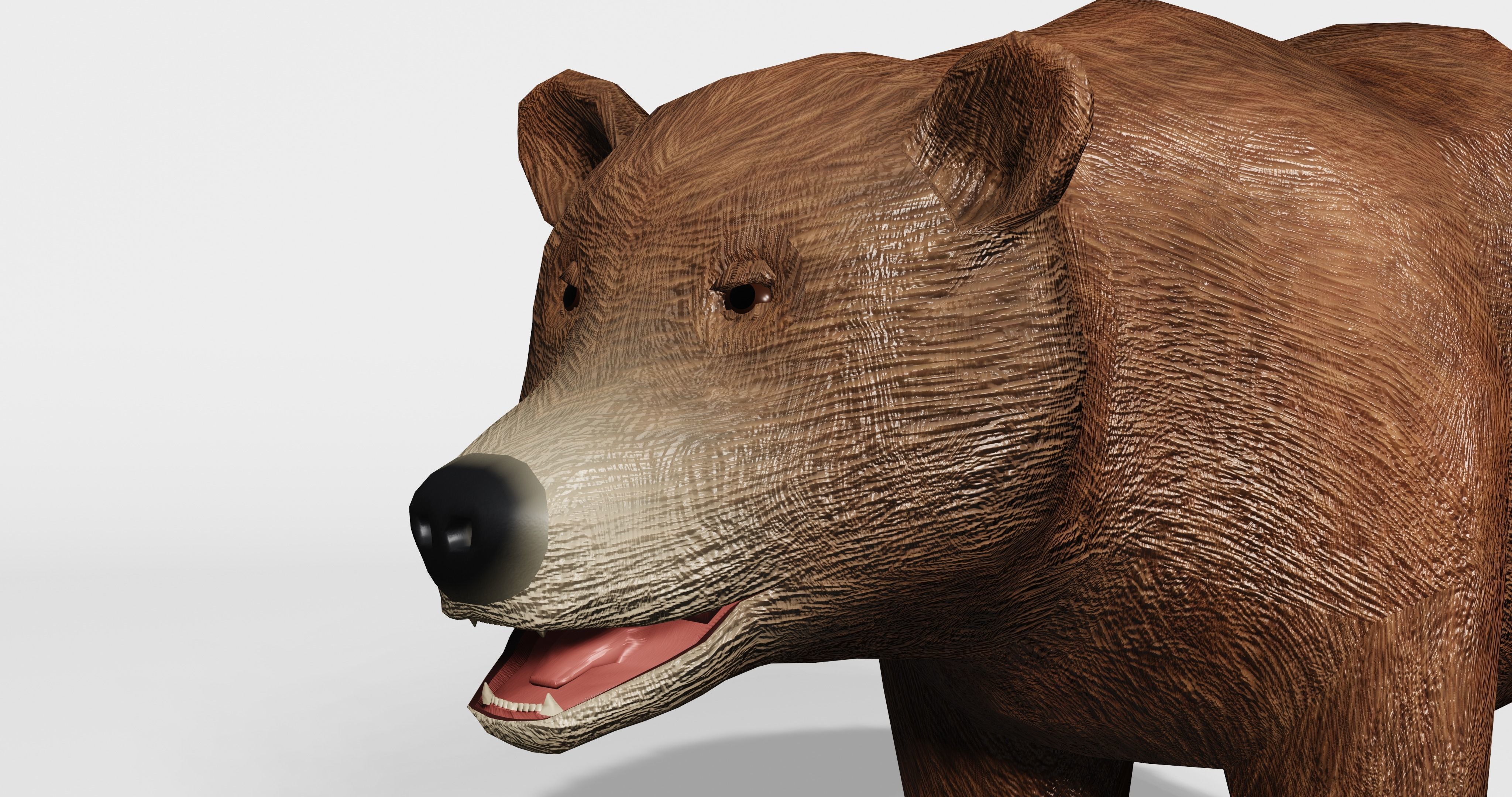 Brown Bear - Low-poly Low-poly 3D model_10
