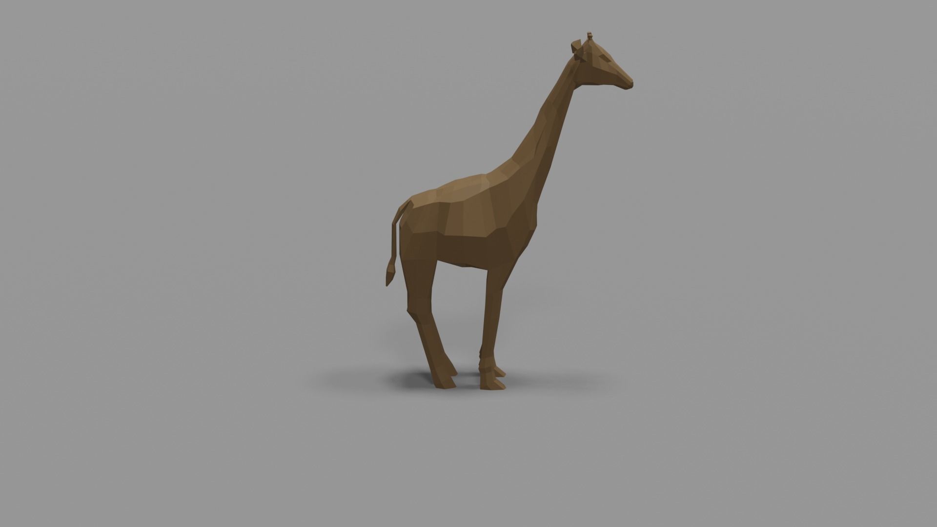 Low Poly Giraffe 3D Model Free 3D model_1