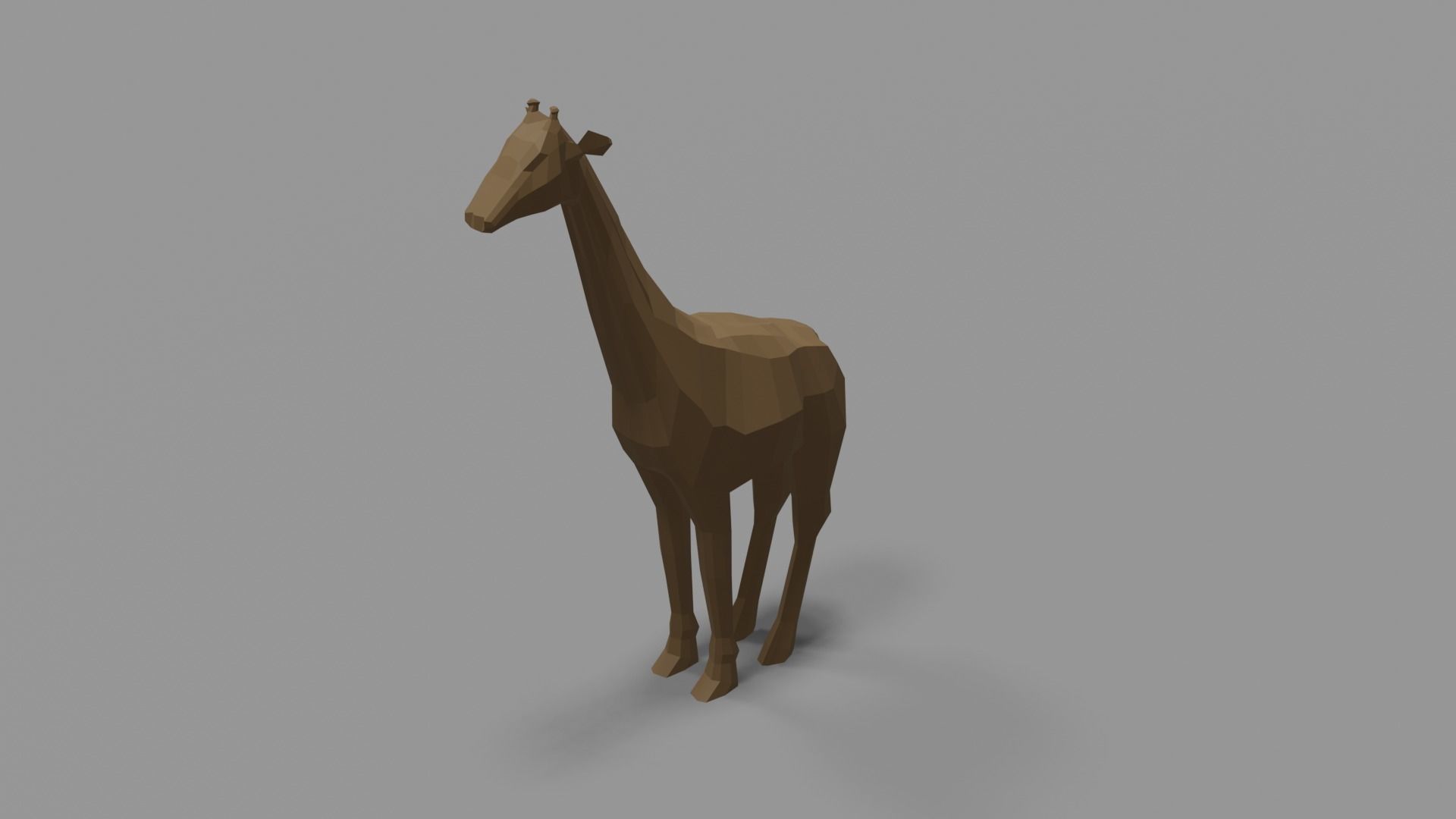 Low Poly Giraffe 3D Model Free 3D model_2