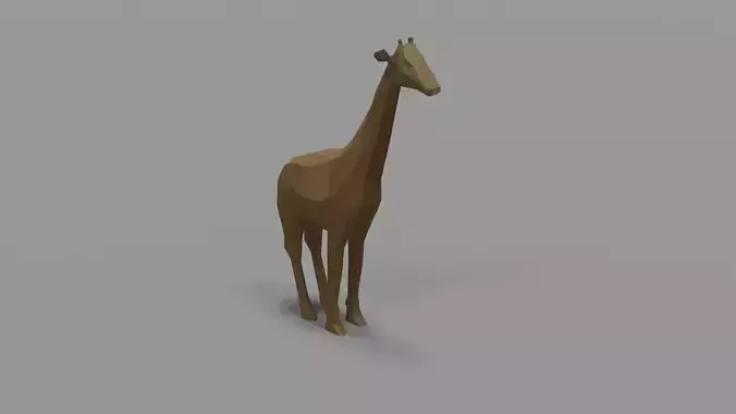 Low Poly Giraffe 3D Model