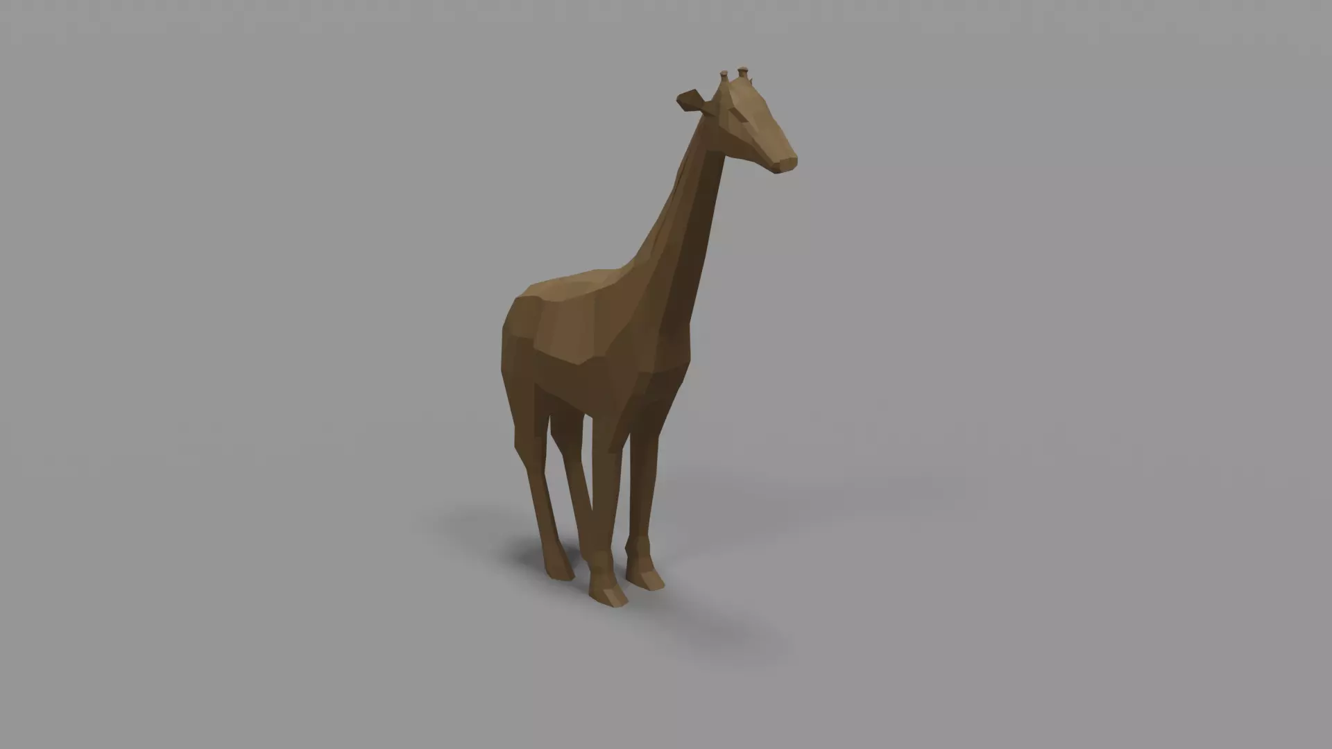 Low Poly Giraffe 3D Model Free 3D model_0