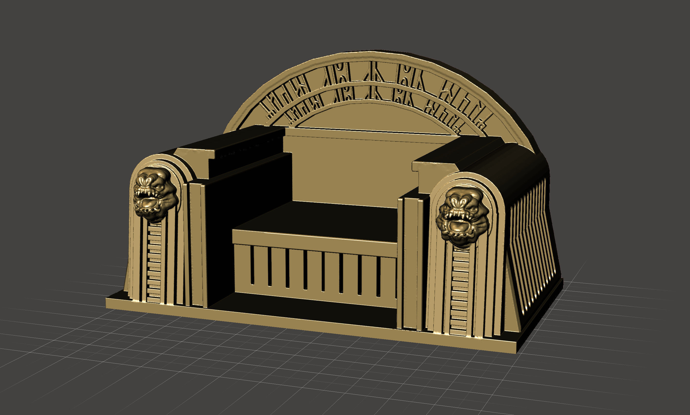 Star Wars Inspired Boba Fetts Jabba Palace Throne 3-75 Scale 3D print model_2