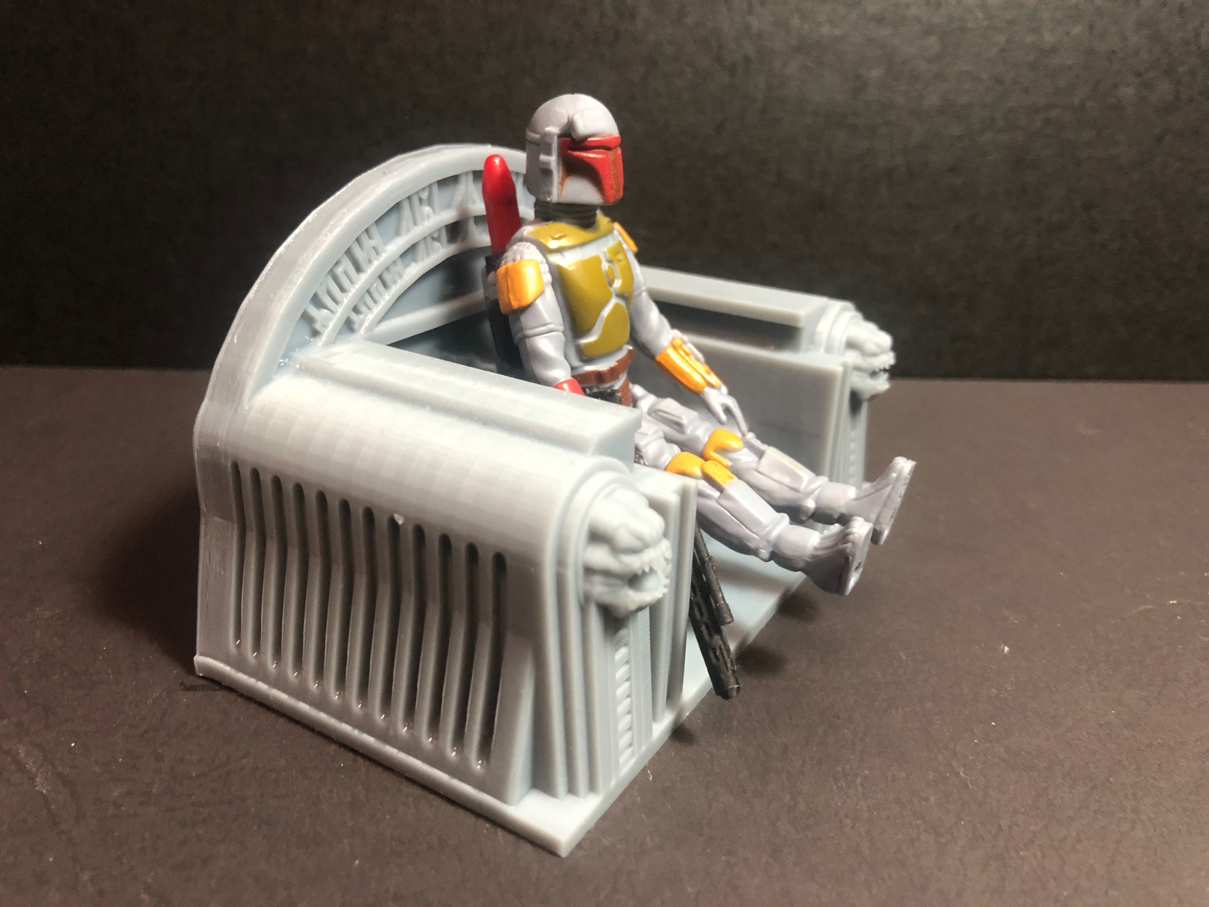 Star Wars Inspired Boba Fetts Jabba Palace Throne 3-75 Scale 3D print model_6