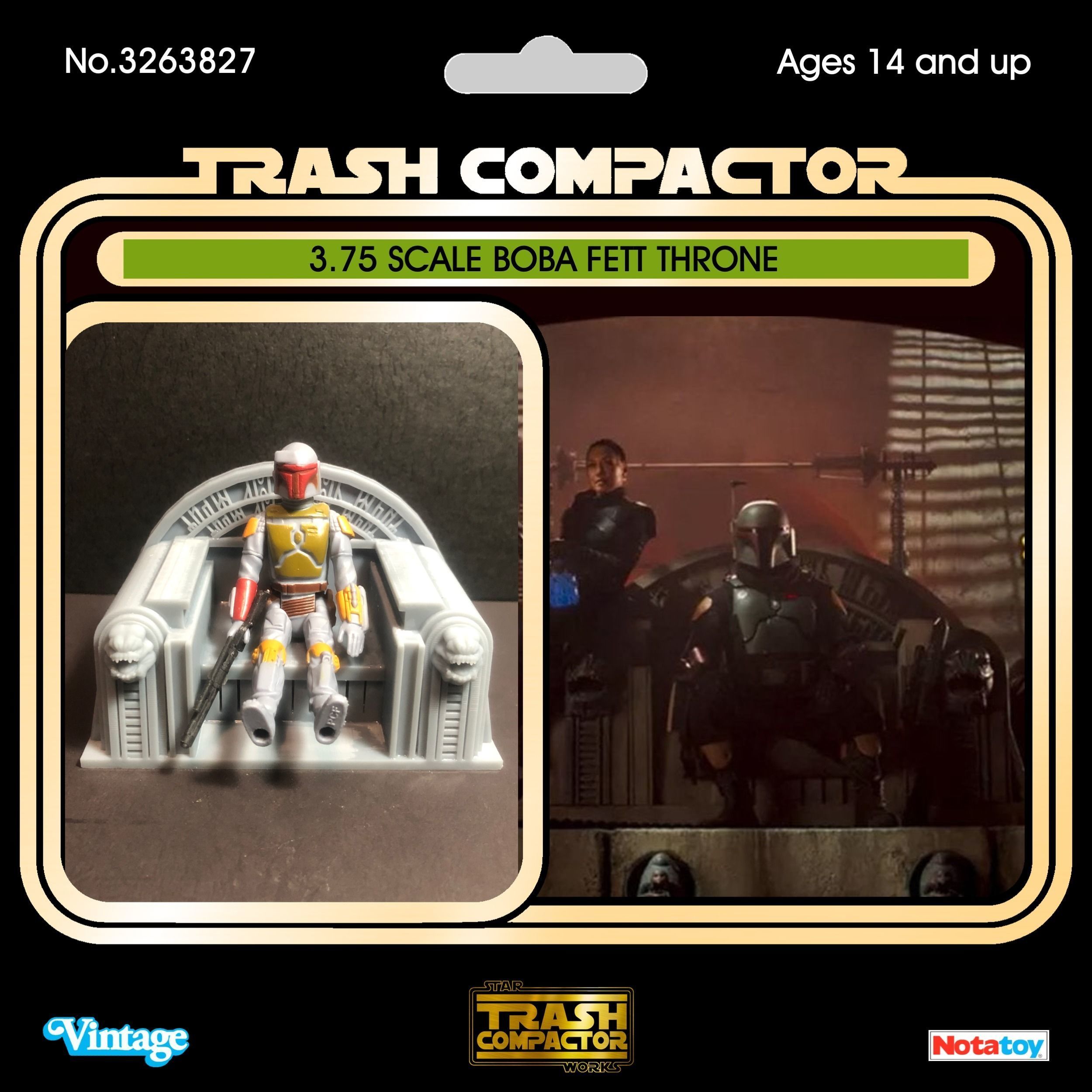 Star Wars Inspired Boba Fetts Jabba Palace Throne 3-75 Scale 3D print model_8