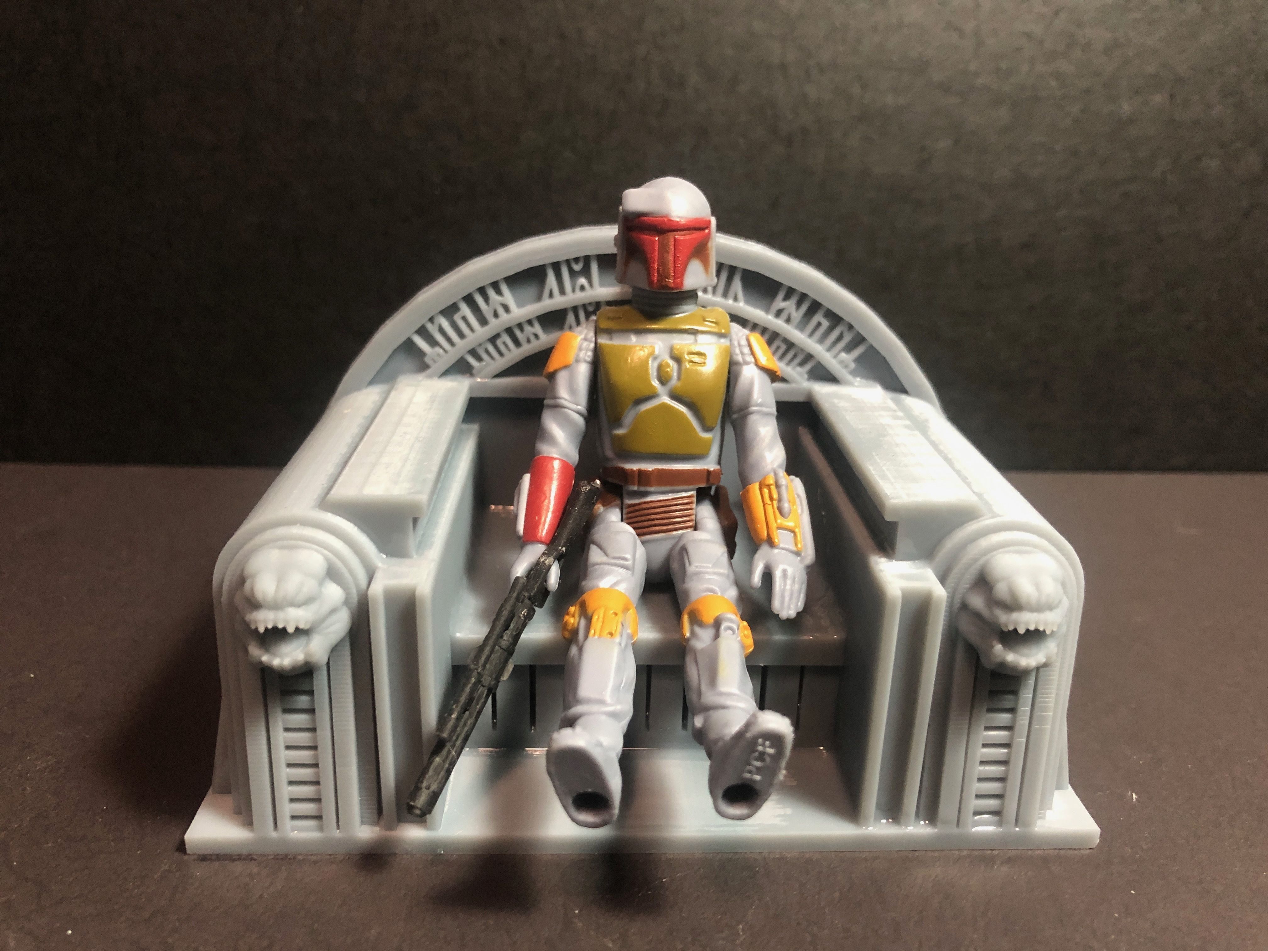 Star Wars Inspired Boba Fetts Jabba Palace Throne 3-75 Scale 3D print model_3