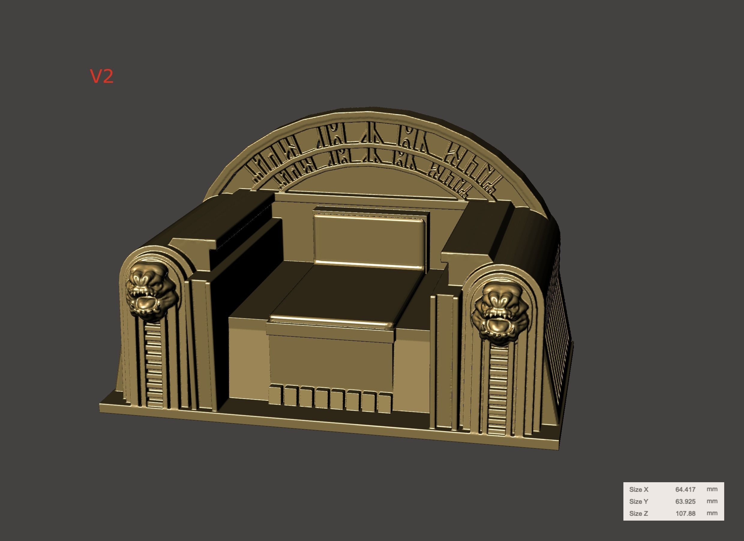 Star Wars Inspired Boba Fetts Jabba Palace Throne 3-75 Scale 3D print model_1