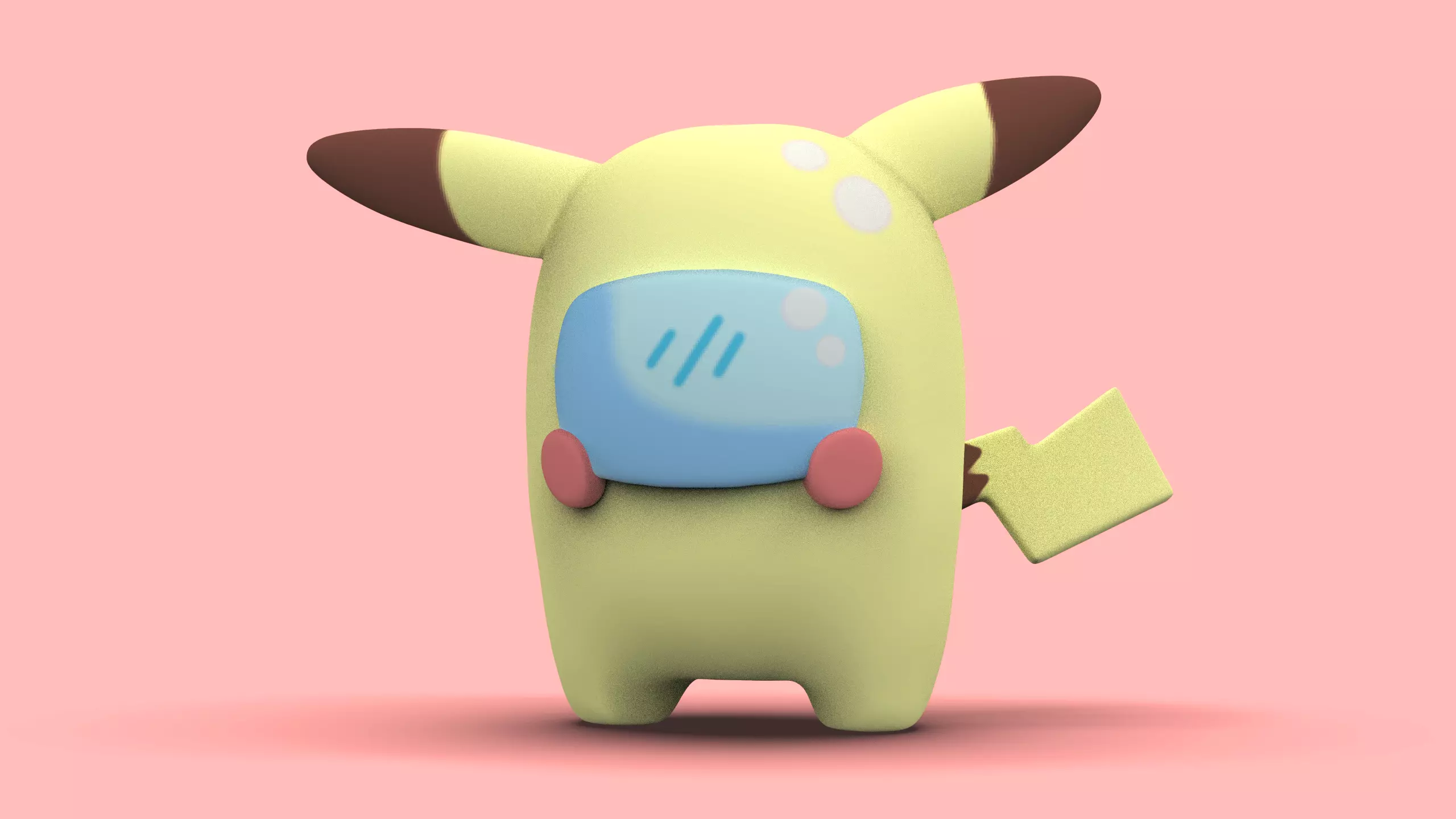 Pokemon Pikachu Among US yellow version - 3d print STL 3D print model