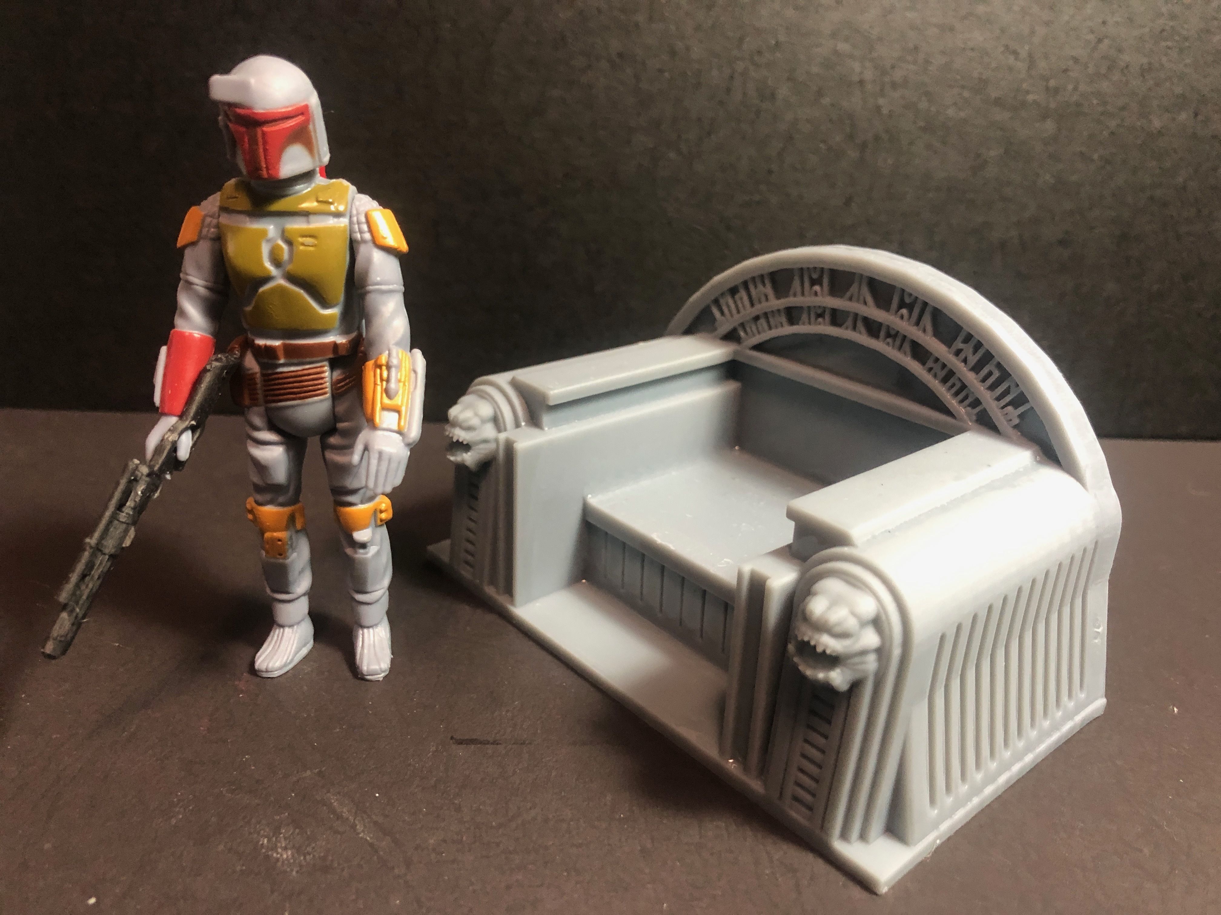 Star Wars Inspired Boba Fett Jabba Palace Throne 6 inch Scale 3D print model_6