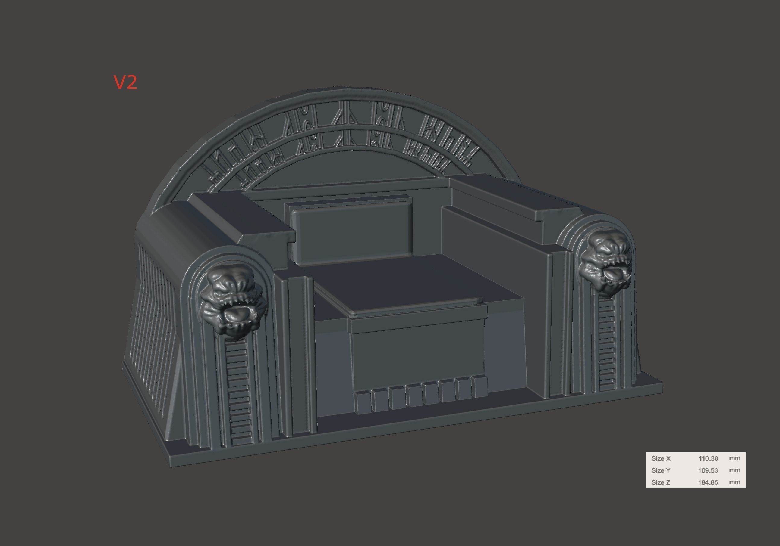 Star Wars Inspired Boba Fett Jabba Palace Throne 6 inch Scale 3D print model_1