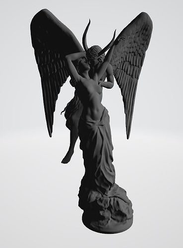 Angel and devil Free 3D print model