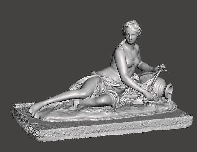 ARETHEUSE statue of woman holding musical instrument Free 3D print model
