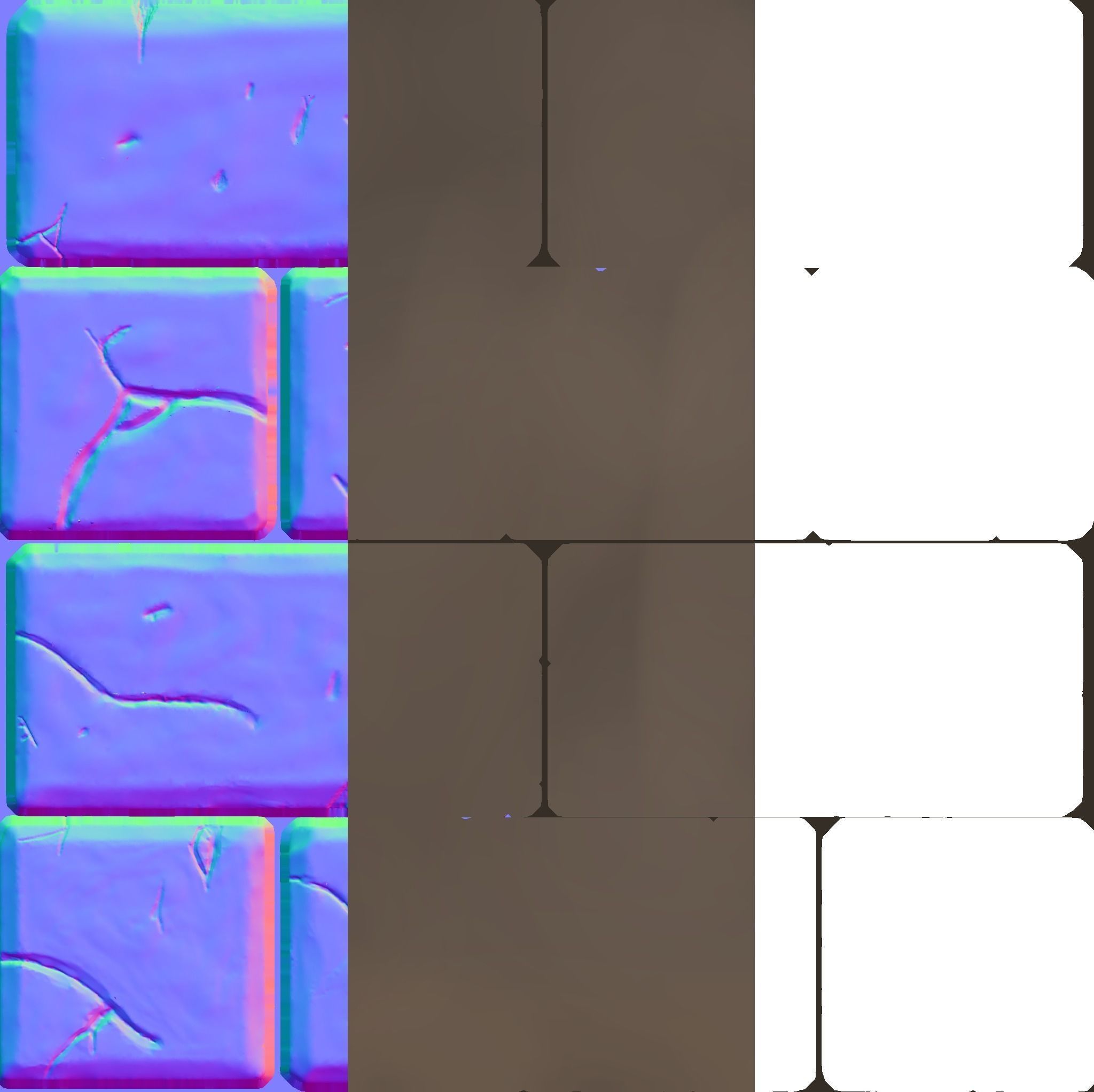 Brick floor Low-poly 3D model Low-poly 3D model_3