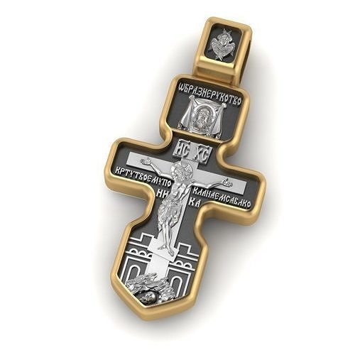 Orthodox Cross Serahim of Sarov Hail Mary  Jesus 3D print model