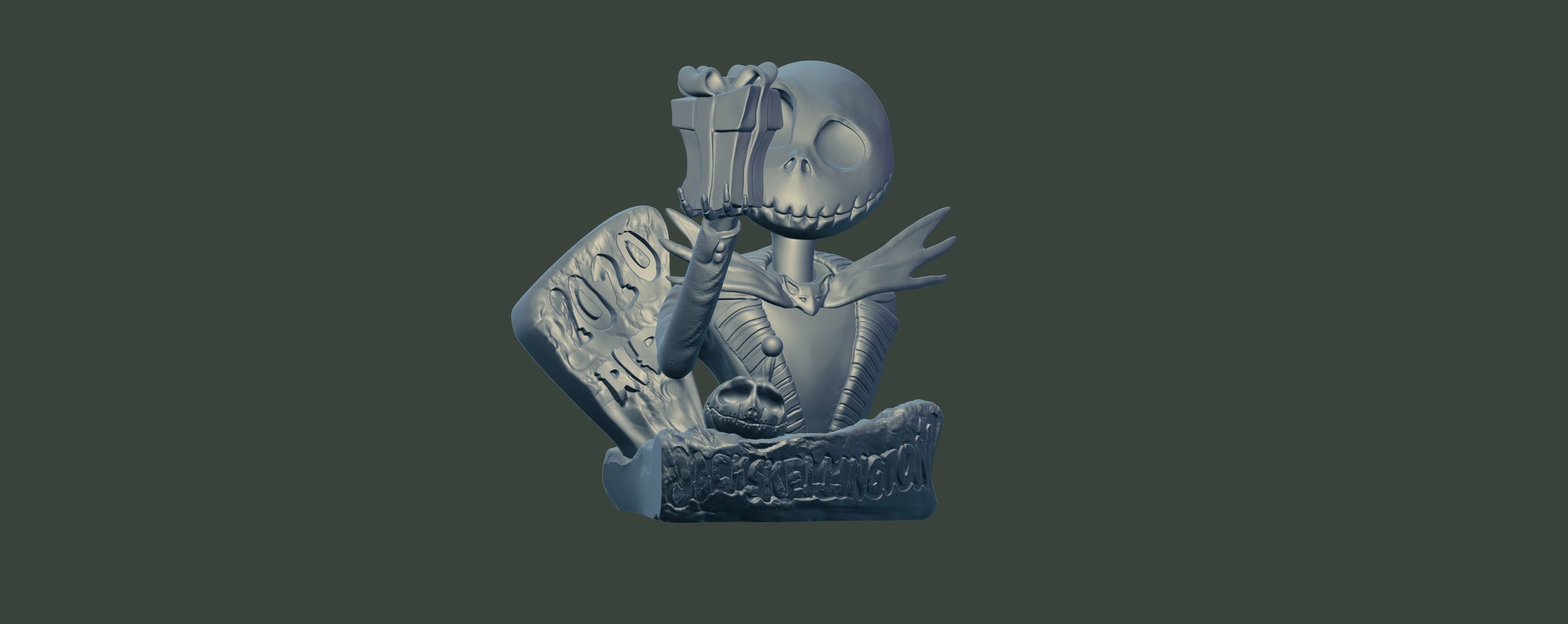 JACK SKELLINGTON HAPPY NEW YEAR 3D print model_3