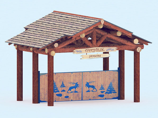 Wooden Gate 3D model