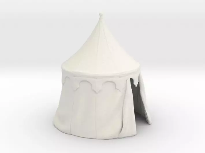 Medieval round tent 3D print model_0