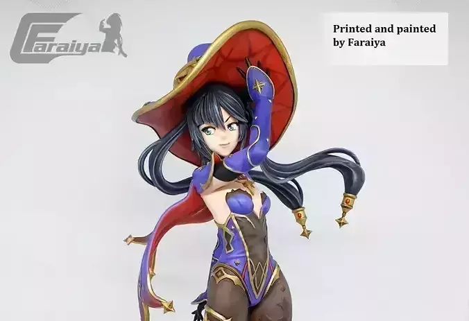 Mona Genshin Impact HIDEF KEYED 3D print model