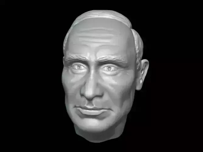 Vladimir Putin Head detailed 3D printable 3D print model