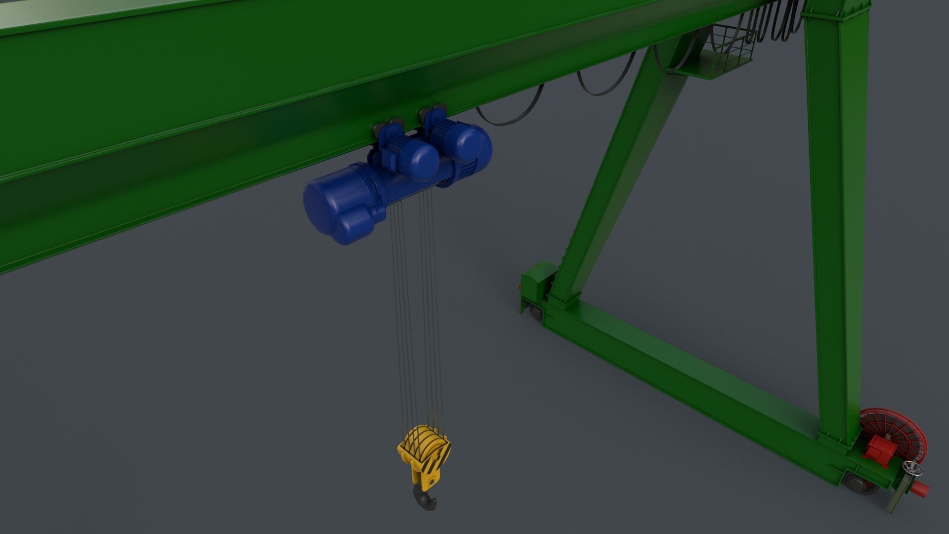 PBR Single Girder Gantry Crane V1 - Multi color Pack 3D Model Collection_36