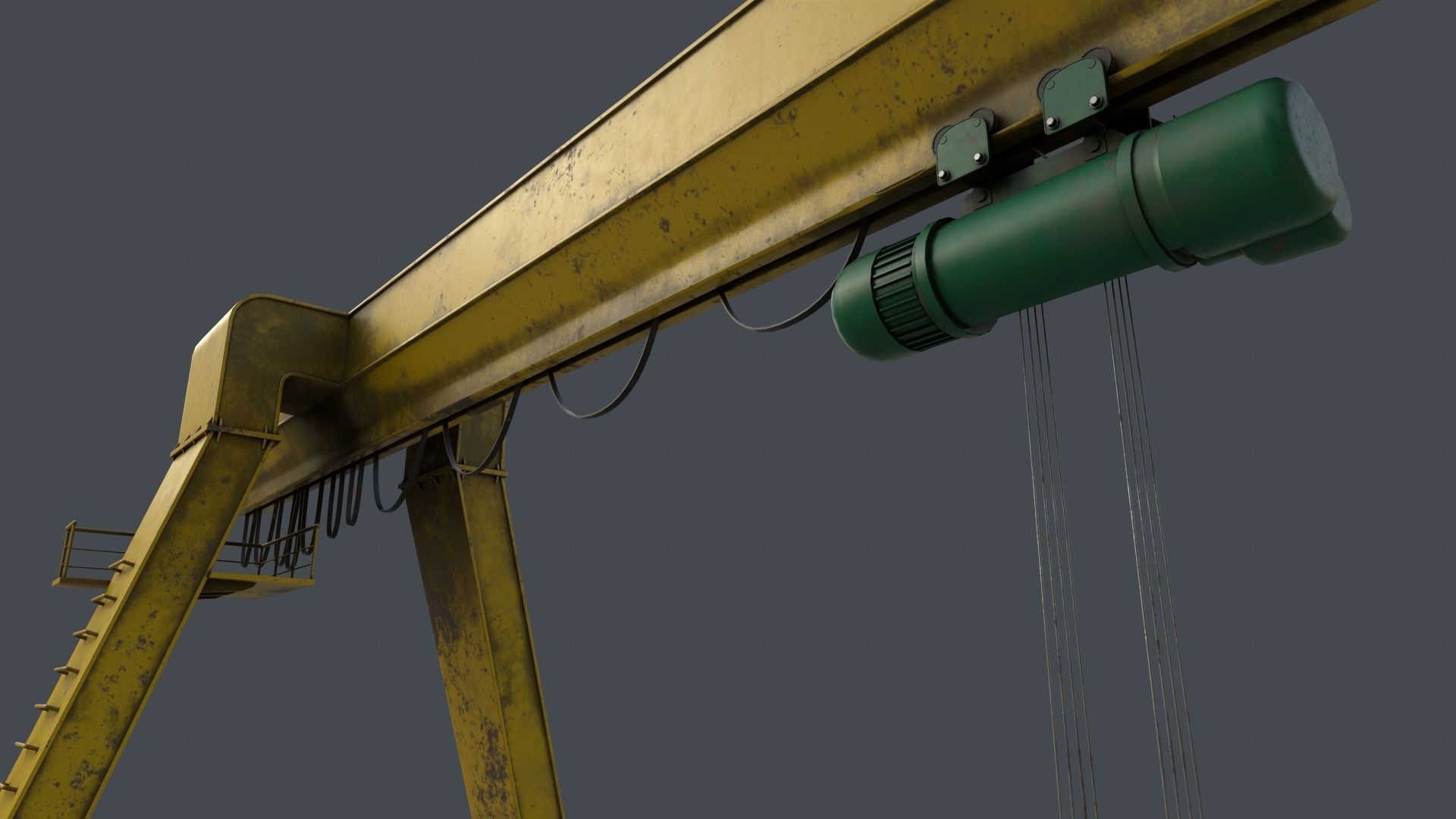PBR Single Girder Gantry Crane V1 - Multi color Pack 3D Model Collection_50