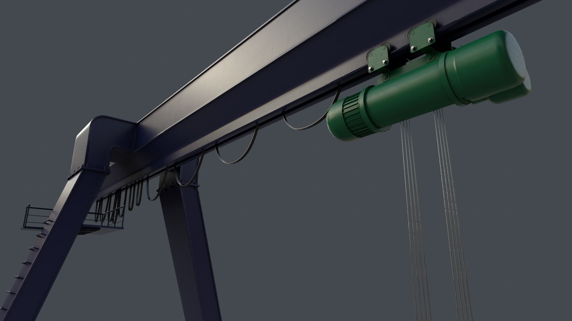 PBR Single Girder Gantry Crane V1 - Multi color Pack 3D Model Collection_46