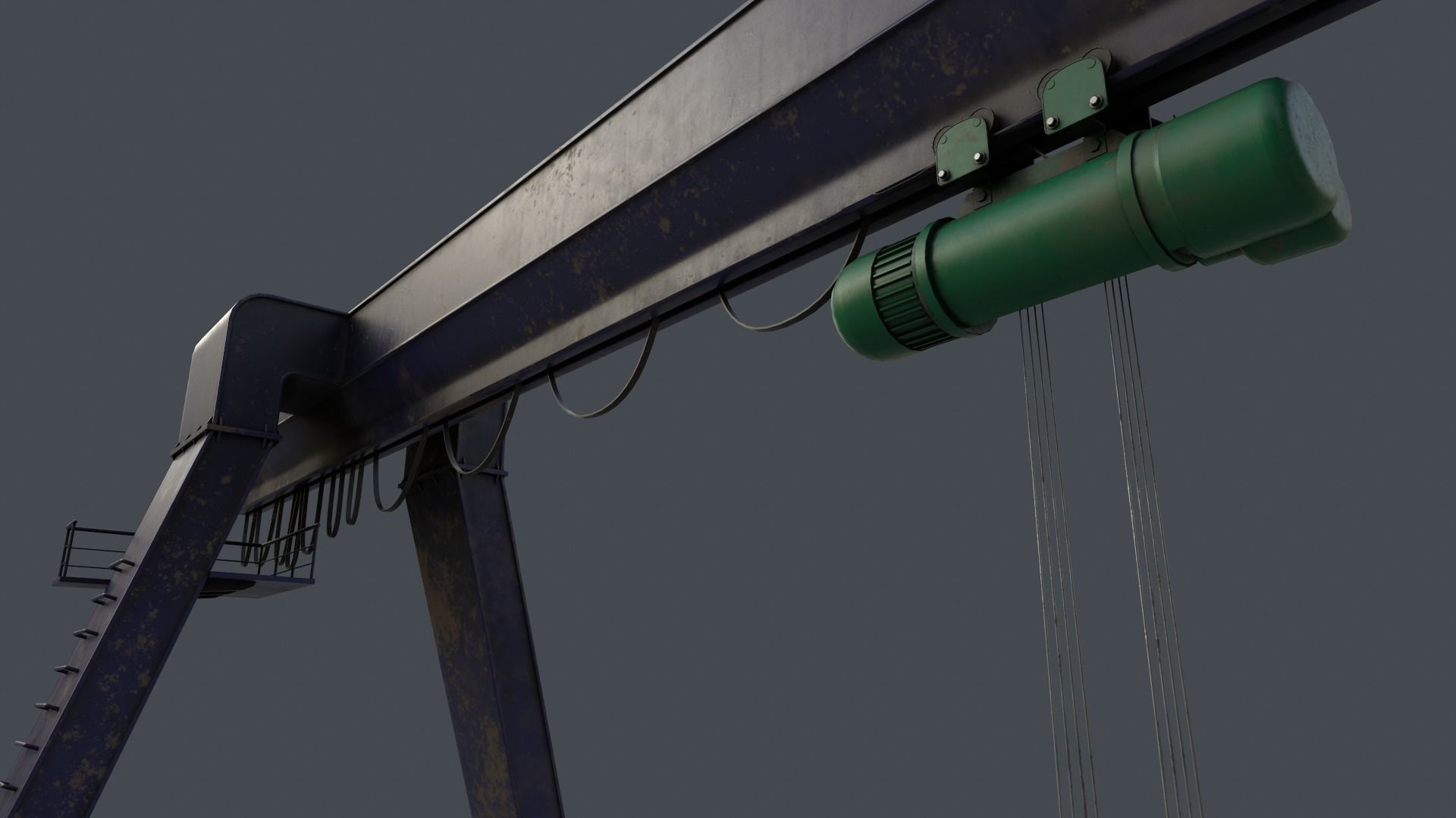 PBR Single Girder Gantry Crane V1 - Multi color Pack 3D Model Collection_57