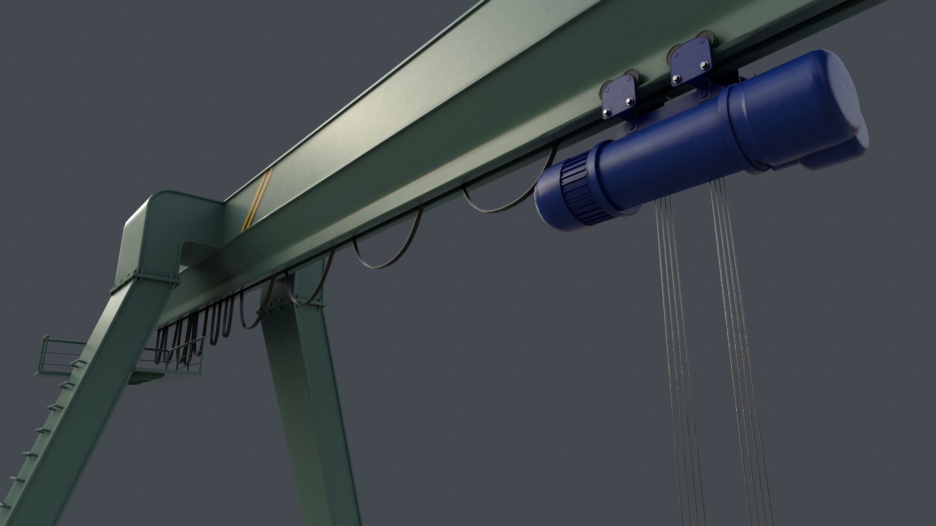 PBR Single Girder Gantry Crane V1 - Multi color Pack 3D Model Collection_66