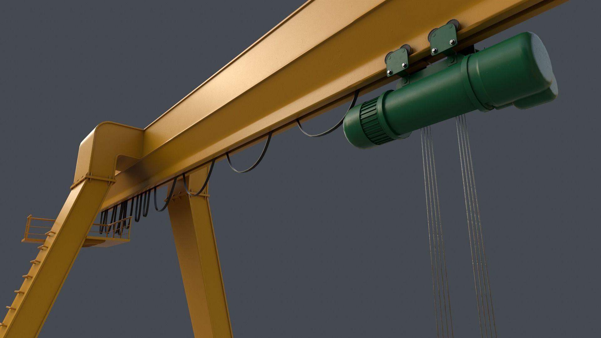 PBR Single Girder Gantry Crane V1 - Multi color Pack 3D Model Collection_61